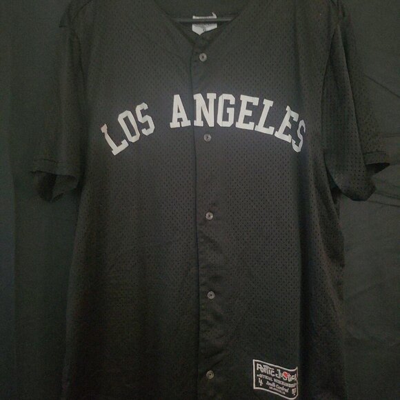 VINTAGE Poetic Justice Jersey LA Men Sz XL Black Tupac Shakur 2pac Hip Hop 1B - Picture 10 of 10